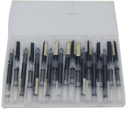YIKANGHENG 20 Pcs Fine Point Pens, 0.5mm Ink Gel Pens for Office, Study, Gift and Home Supplies (Black)