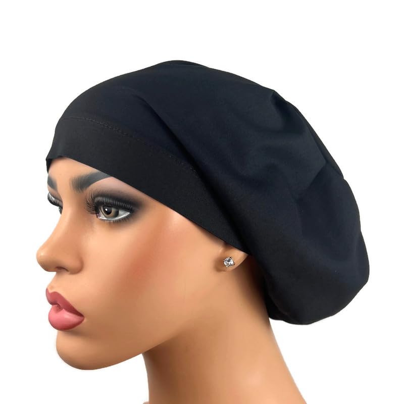 Gorro Quirúrgico Negro Unisex con Banda Ajustable miniatura 1