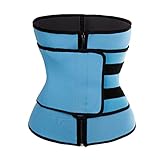 KIWI RATA Abdominal Belt High Compression Zipper Neoprene Waist Trainer Cincher Corset Body Fajas Sweat