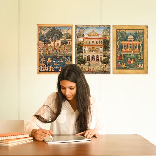 Indian Pichwai Art Posters, Cultural Heritage Wall Decor, Set of 3 Traditional Indian Posters (12 x 16) - Image 6
