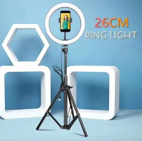 Kit Gravação Luz Led Com Tripé Microfone Controle Remoto Filmagem No Celular