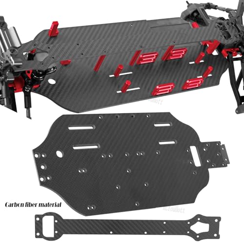 Image of RC Upgrades Part Chassis Protect Armor Skid Plate Guard for 1 /10 F0rd F15O Rapt0r R(101076-4),Carbon Fibre hassis Protect Armor Hops Up,Red