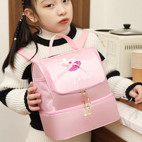 Bolsa de baile infantil estilo princesa para llevar a las clases de ballet de niñas 6
