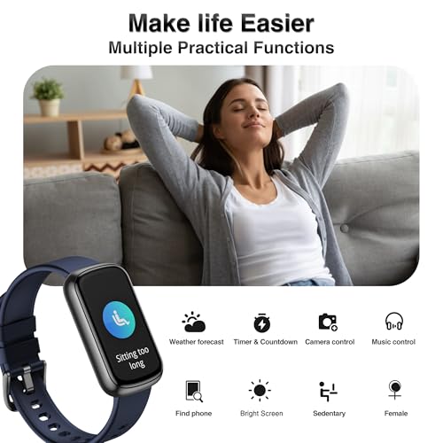 Image of Fitness Tracker, Smart Watches for Women Men with 24 /7 Heart Rate /Blood Pressure /Blood Oxygen Monitor, Sleep Tracker, Calories&Step Counter, IP68 Waterproof Health Activity Trackers for Android&iPhone
