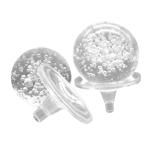 Kisangel Lot De 2 Boules De Cristal À Bulles pour Fontaines À Eau Fontaines De Table en Boule De Cristal avec Support Décoration De Fontaine À Eau en Boule De Cristal