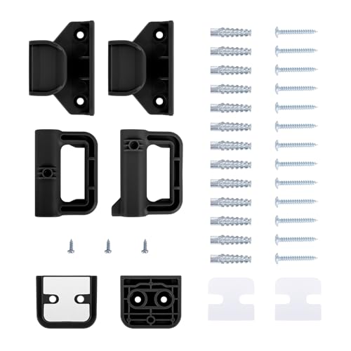 Reinforced Retractable Dog Gate Hardware Retractable Baby Gate Replacement Parts Mesh Baby Gate Retractable Dog Gate Outdoor Gates for Decks Tall Baby Gates for Doorways Retractable Gate Kit, Black