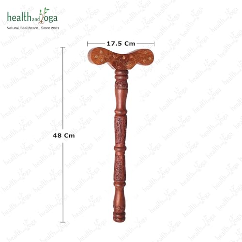 Yoga Danda - Wooden Staff - for Improved Breath Flow in Nostrils and for Yoga Practices