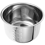 JECOMPRIS Reiskocher Edelstahl Innentopf 4L mit Verstärktem Boden Robuster Innentopf Als Ersatz für Haushalts und Hotelgeräte