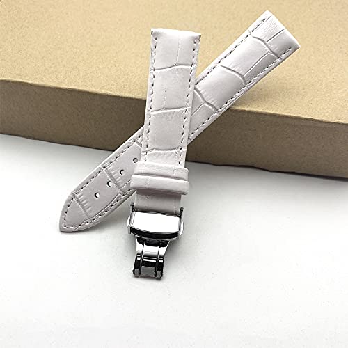 Bracelet de montre cuir véritable 22mm gris interchangeable vintage - 5