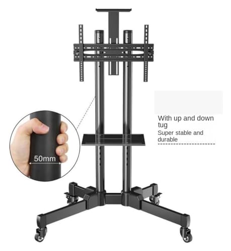 Soporte móvil para TV de 13 a 50 pulgadas con ruedas ajustable miniatura 6