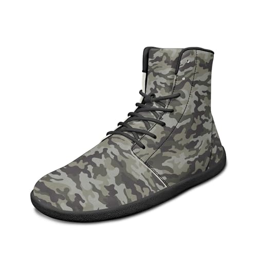 Image of Fashion Print Womens Mens High Top Barefoot Sneakers Flat Shoes
