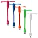 WEIGENG Creative USB Fan Flessibile Portatile Mini Ventilatore E USB LED Luce Lampada Xiaomi Book Per la Banca di Potere Notebook Computer Estivo Gadget Arancione
