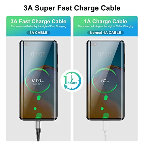 Usb Type C Cable Fast Charging,3Pack 10Ft Premium Nylon Braided 3A Rapid Charger Quick Cord,Type C To A Cable Compatible For Samsung Galaxy S21 S20 S10 S9 S8 Plus,Note 20 10 9 8, Lg V50 V40 G8 G7 #TOP4