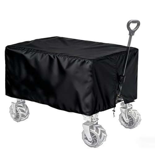 SANYCASA - SANYCASA Faltbarer Mehrzweckwagen für Outdoor-Abenteuer, robuster Wagen mit glatten Rädern und wetterfester Abdeckung (schwarz)