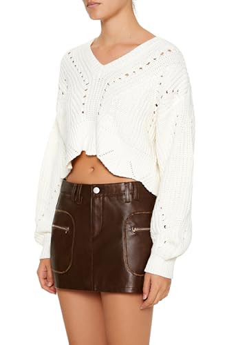 Forever 21 Women's Open-Knit Cropped Sweater4