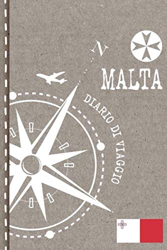 Malta Diario di Viaggio: Journal dotted A5 per Scrivere Appunti, Disegnare, Ricordi, Quaderno da Disegno, Dot Grid Giornalino, Bucket List – Libro Attività per Viaggi e Vacanze Viaggiatore