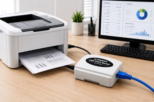 Image of X-MEDIA XM-PS110U 1-Port 10 /100Mbps Fast Ethernet USB Print Server | USB 2.0 Port Network Print Server