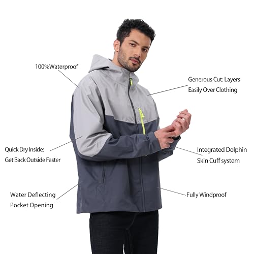 Fly Fishing Wading Jacket for men women- Ultralight 3L-Gore PRO-Tex Waterproof 2-Tone Functional Design3