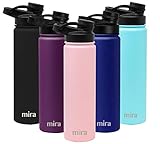 MIRA 24 oz Stainless Steel Water Bottle - Hydro Vacuum Insulated Metal Thermos Flask Keeps Cold for...