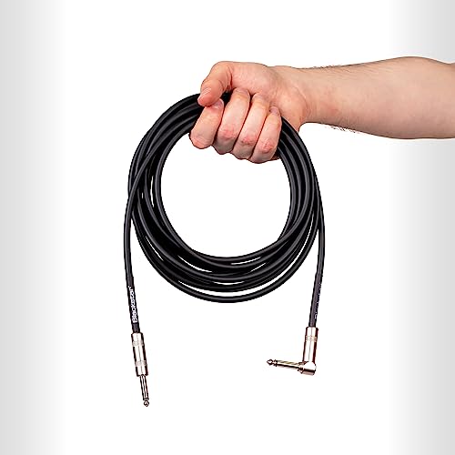 Blackstar 6m (20ft) Instrument Cable Straight ¼” Jack to Angle ¼” Jack for Bass/Electric Guitar/Electro-Acoustic/Keyboard/Amp - Image 2