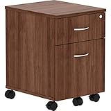 Lorell Revelance Walnut Laminate Mobile Pedestal