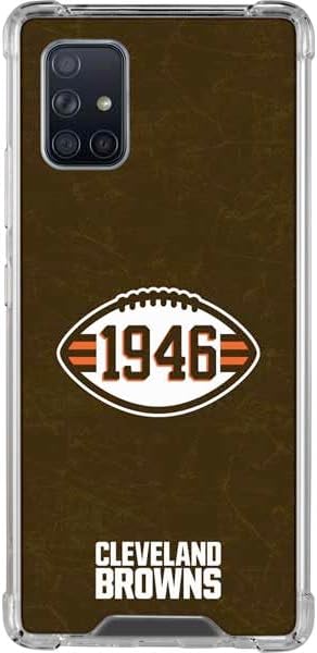 Skinit Clear Phone Case Compatible with Galaxy A71 5G - Officially Licensed NFL Cleveland Browns Alternate Distressed Design