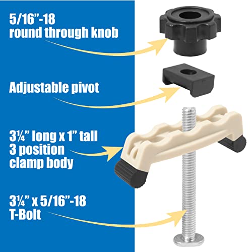 Bit And Blade Safe Multi-Positionable Hold Down Clamp 2 Pack For Workshop Jigs And Fixtures #TOP5