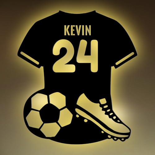 Personalized Soccer Jersey Neon Sign, Soccer Led Neon Signs for