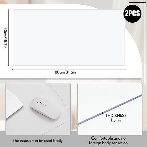 Hestya 2 Tappetini da Scrivania Trasparenti