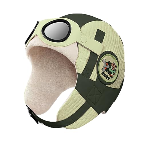 AYPOW Gorro de Invierno Térmico con Gafas Desmontables 6-10, Outdoor Prueba de Viento Impermeable Cálido Orejeras Gorro de Aviador Sombrero de Trampero, Beanie Gorras para Niños Niñas Esquí Ciclismo