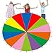 NutriEss Kids Parachute Multi Color Rainbow Outdoor Game Exercise Development Children Play (6m / 19.69ft)