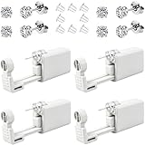 SLVIEKAE Ear Piercing Kit, Disposable Ear Piercing Gun Preloaded CZ Earring Studs, Body Piercing Kits for Your Own Use at Home (Silver)