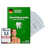 HELDBACH® Premium Whitening Strips schmerzfreie Zahnaufhellung Bleaching für empfindliche Zähne | Weiße Zähne in 30 Minuten | 28 Stück Teeth Whitening Strips | Peroxidfrei Zahnbleaching Minzgeschmack