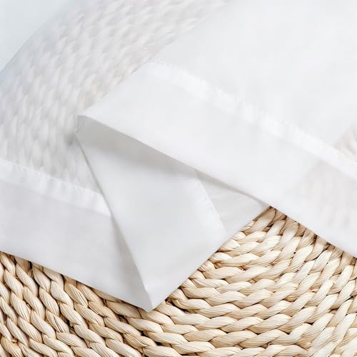 Cortinas blancas voile de 60 x 65 cm con ojal elegante para salón 5