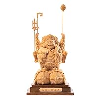 Amazon｜大黒天 置物 三面大黒天 仏像 七福神 木彫り 桧木製 商売繁盛
