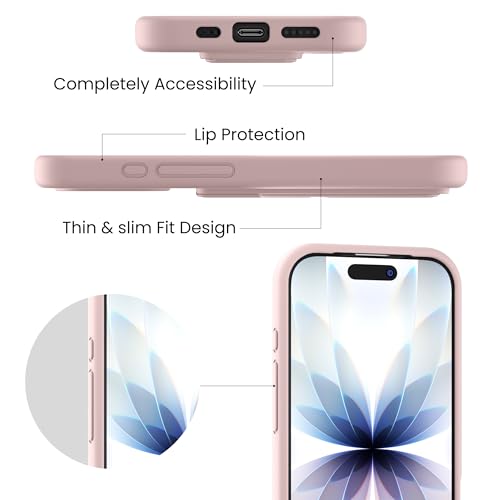 Coque silicone souple iPhone 17 rose protection support antichoc