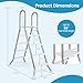 Goplus 4-Step Steel Frame Above Ground Swimming Pool Ladder for 55