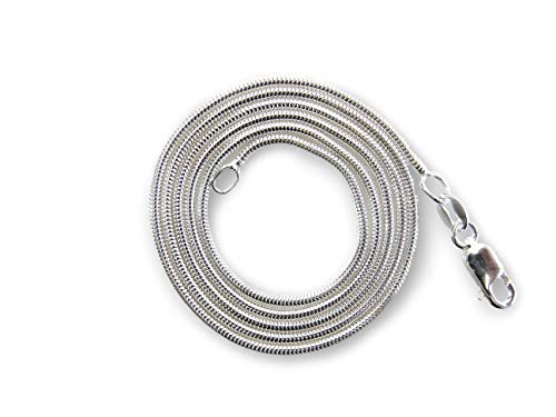 925 Sterling Silver Flexible Snake Chain Necklace Solid Silver Round