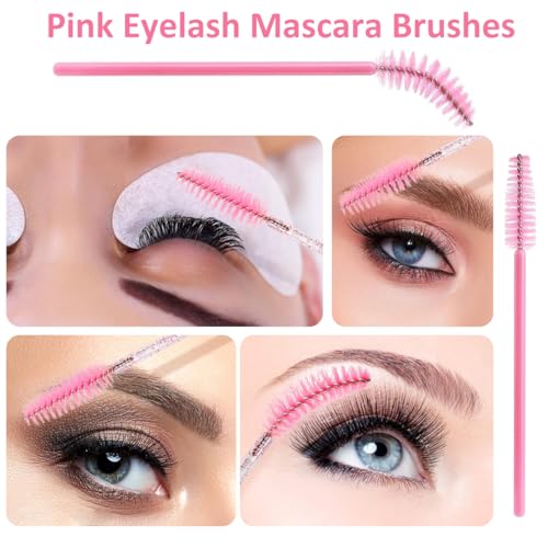 Image of MAYCREATE 310Pcs Makeup Tools Set with Storage Case, Pink Beauty Accessories Kit with 100Pcs Lip Brushes, 100Pcs Micro Swabs, 80Pcs Mascara Brushes,& 30Pcs Dual Head Eyeshdow Applicator