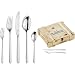 ZWILLING Besteck-Set, 30-tlg., Für 6 Personen, 18/10 Edelstahl/Hochwertiger Klingenstahl, Poliert, Newcastle & 07150-359-0 Steak Besteckset in rustikaler Holzbox, Edelstahl, 12-teilig