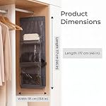 Hanging Purse Organizer for Closet, 8-Pocket, 35x117 cm, Gray - Image 4