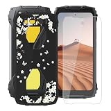 YQINHHME Custodia per Blackview BV7300 (6.67") con 1 X Vetro Temperato Pellicola Protettiva, Ultra Sottile TPU AntiGraffio Nero Morbida Silicone Cover per Blackview BV7300 - Dispersi