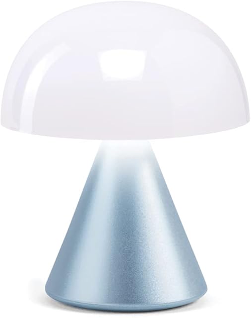 LEXON Mina Mini Lamp LED 6 Hour Battery Cold and Warm Light Control USB-C (Light Blue)