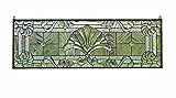 TMI ART PANEL 36 x 12 Stunning Handcrafted All Clear Stained Glass Beveled Window Panel (TMM18)