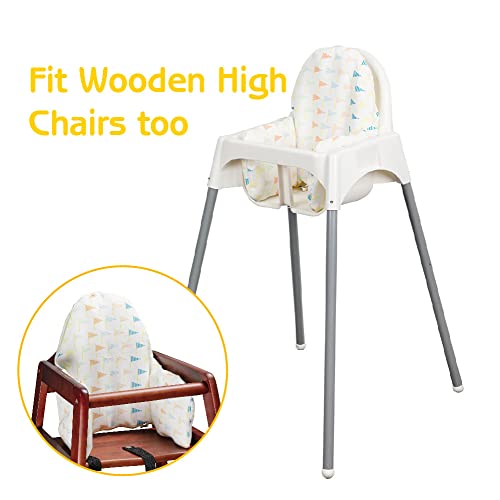Dadouman Inflatable & Reversible Supporting Cushion For Ikea Antilop High Chairs & Wooden High Chairs, Inflatable Cushion Insert Included (Flags) #TOP2