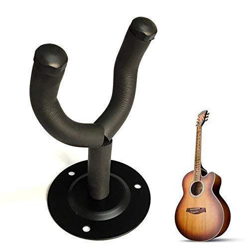 Gitaarhanger, aan de muur gemonteerde ronde metalen gitaar haak houder met schroeven, gitaar Display wandhaak geschikt voor alle gitaar, elektrische Ukulele, Bass, Banjo, enz.