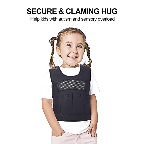 Weighted Vest For Kids With Sensory Issues(Ages 2-4, Small) – Weighted Compression Vest For Children With Autism, Adhd, Spd, Sensory Overload, Includes 2Lb Removable Weights (Black) #TOP6