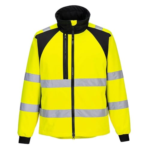 Veste softshell hi vis écoresponsable haut de gamme avec bandes réfléchissantes
