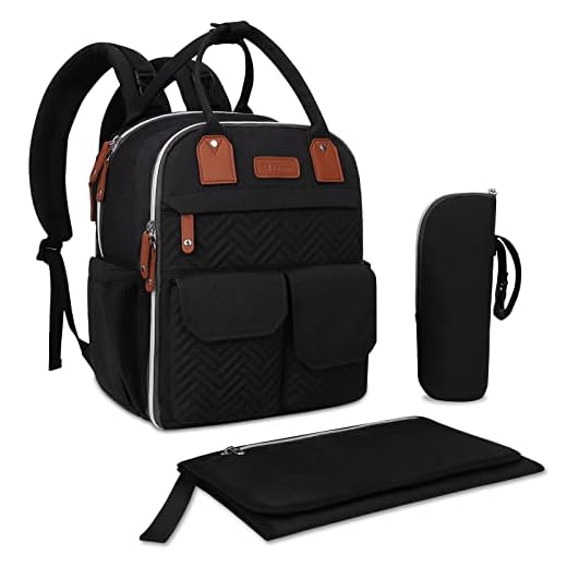 SIMBOOM Diaper Bag Backpack, Large Baby Bags for Boys Girls, Waterproof Travel Back Pack with Diaper Pouch, Washable Changing Pad, Insulated Bottle Bag Pacifier Case, Stroller Straps, Unisex (Black)