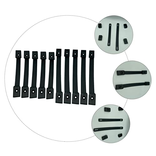 Nusitou 10Pcs Useful Handle Replacement Luggage Handles Audio Cabinet Drawer Pretty For Iron Leather Pulls Simple Strap Subwoofer Black Premium Speaker Practical Pull Delicate #TOP6